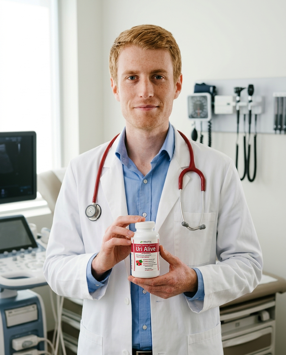 Doctor holding Uri Alive